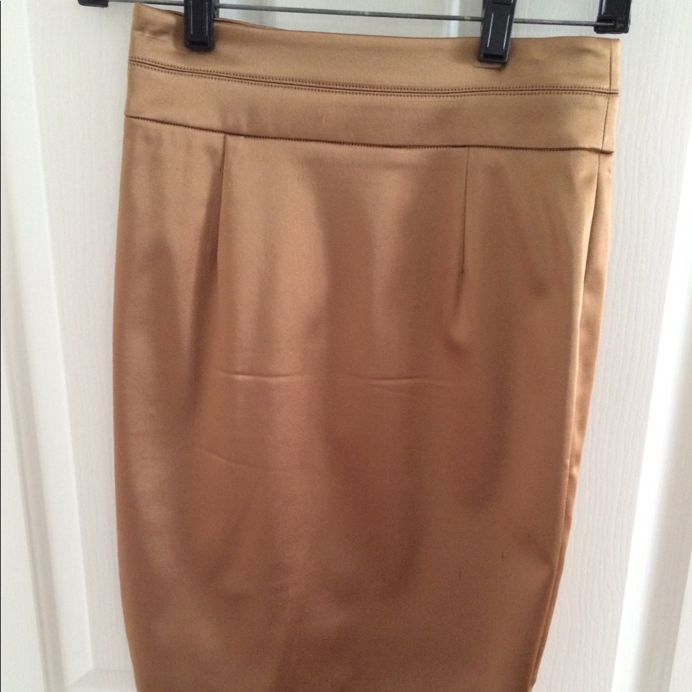 Bebe gold pencil skirt size 0 - Picture 3 of 15